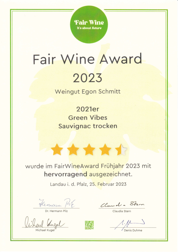 Auszeichnung Fair Wine Award 2023 Green Vibes Sauvignac Trocken.pdf 1